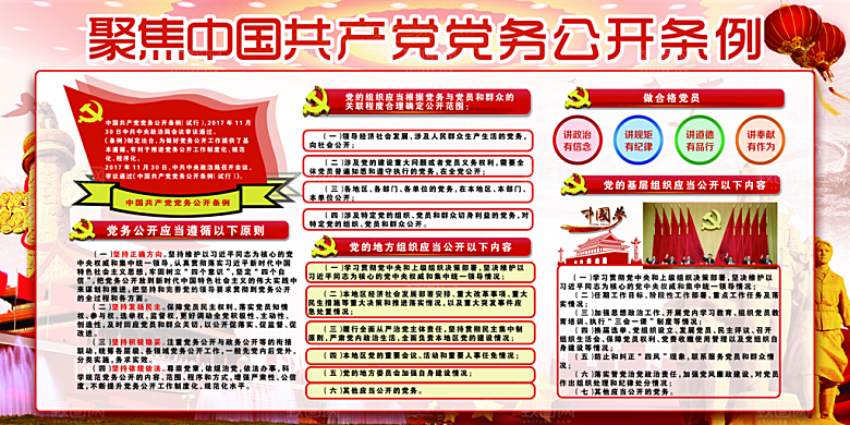 党务公开条例党建展板