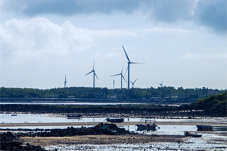 海南岛 儋州峨蔓风力发电机场
