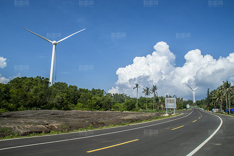 海南岛 儋州峨蔓风力发电机场