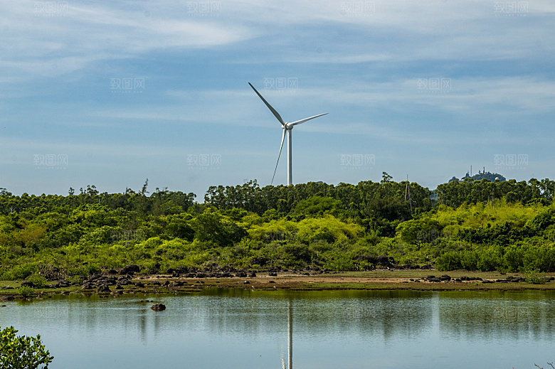 海南岛 儋州峨蔓风力发电机场
