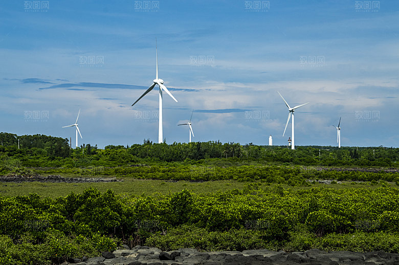 海南岛 儋州峨蔓风力发电机场