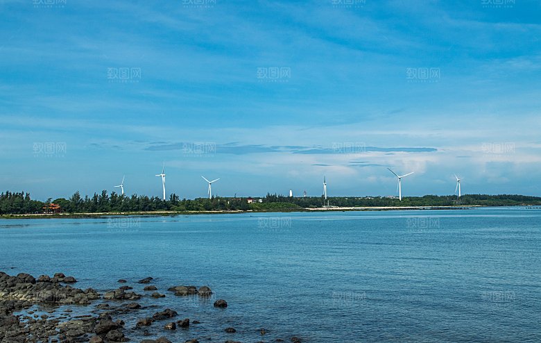 海南岛 儋州峨蔓风力发电机场