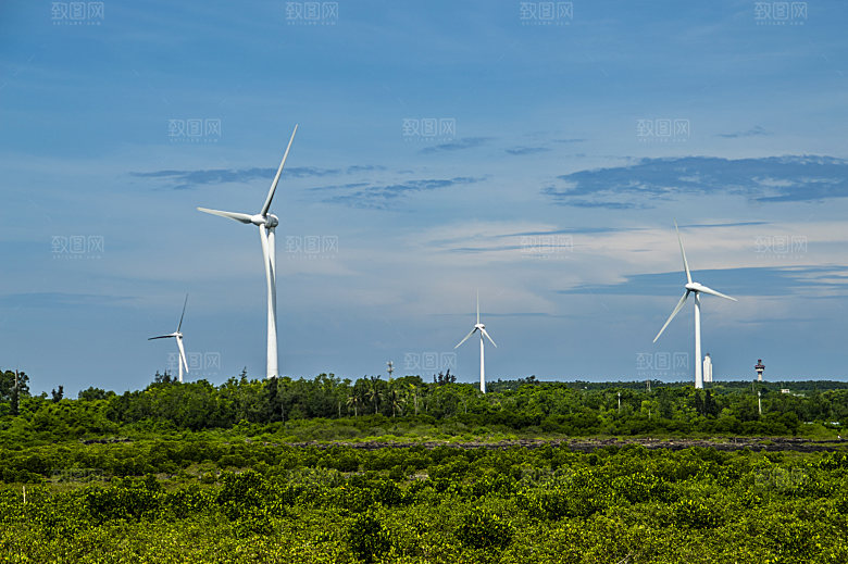 海南岛 儋州峨蔓风力发电机场