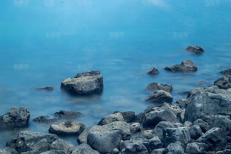 海南岛海边礁石自然风光