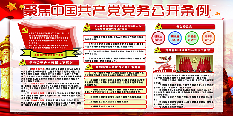 党务公开条例党建展板
