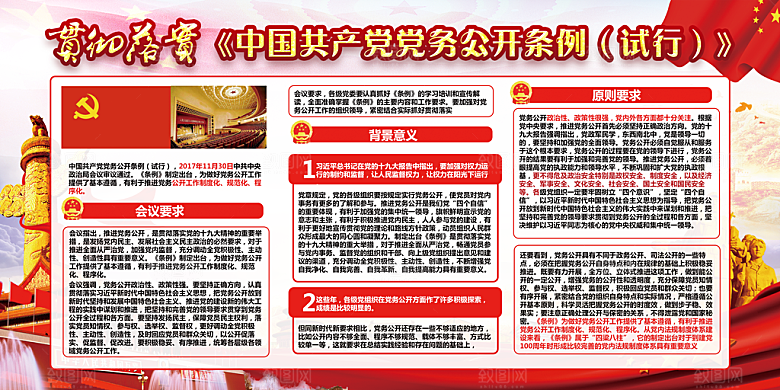 党务公开条例党建展板