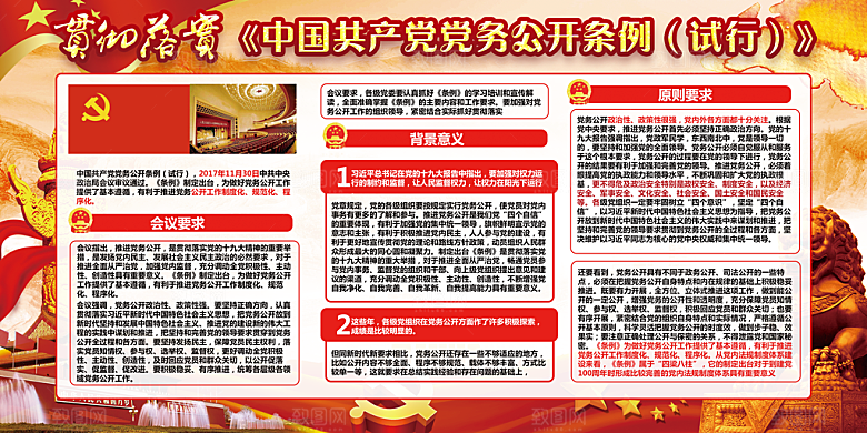 党务公开条例党建展板