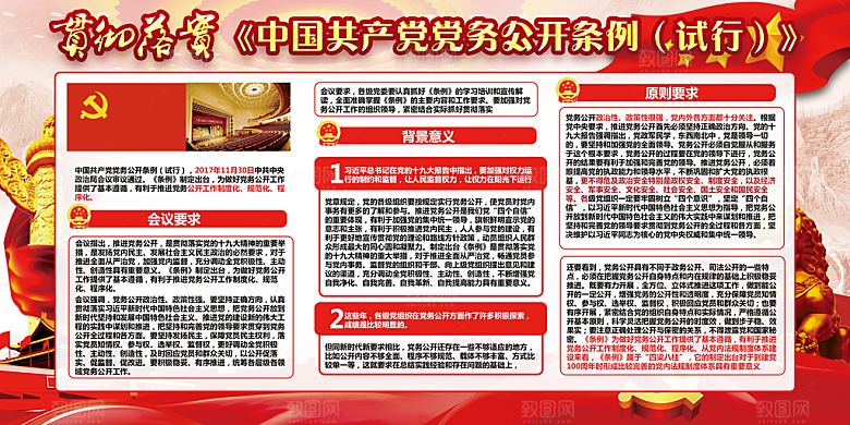党务公开条例党建展板