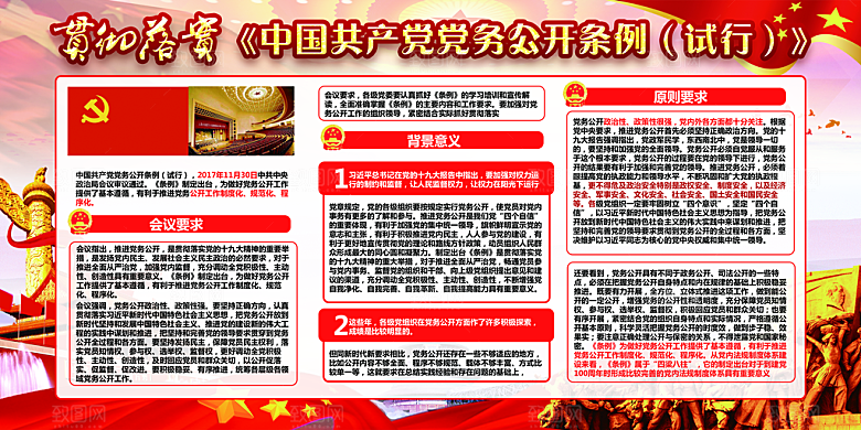 党务公开条例党建展板