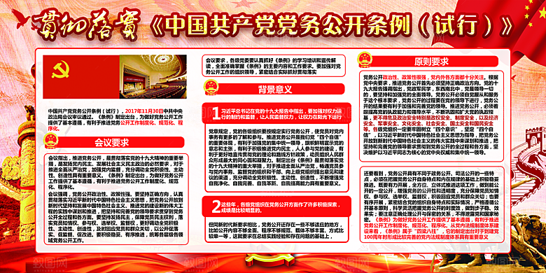 党务公开条例党建展板
