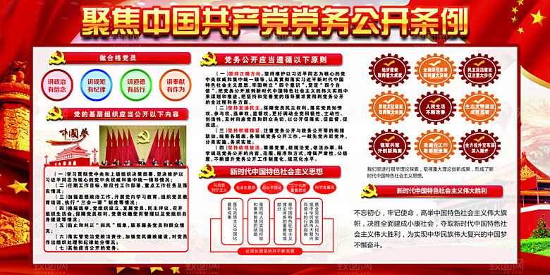 党务公开条例党建展板