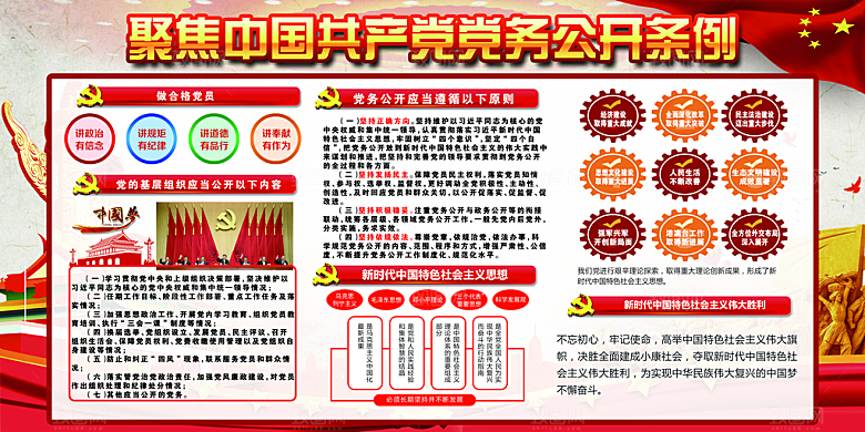 党务公开条例党建展板