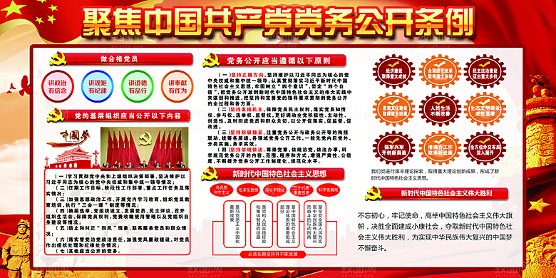 党务公开条例党建展板