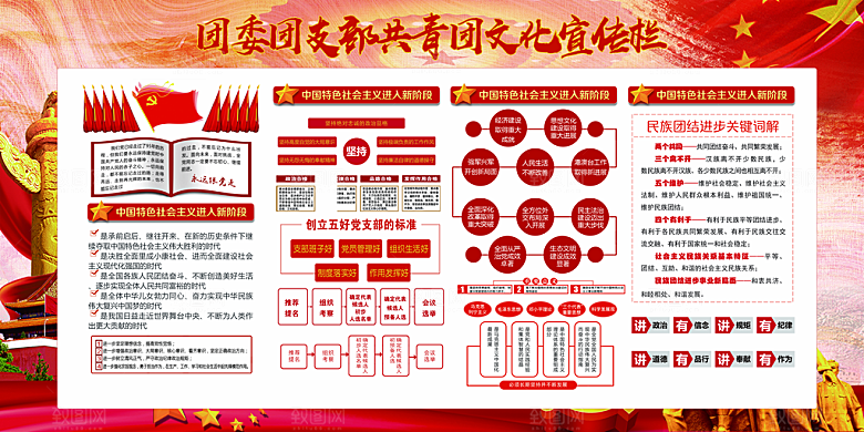 团委团支部党建展板