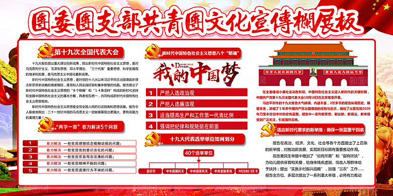 团委团支部党建展板
