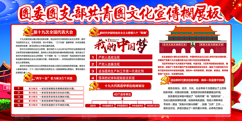 团委团支部党建展板