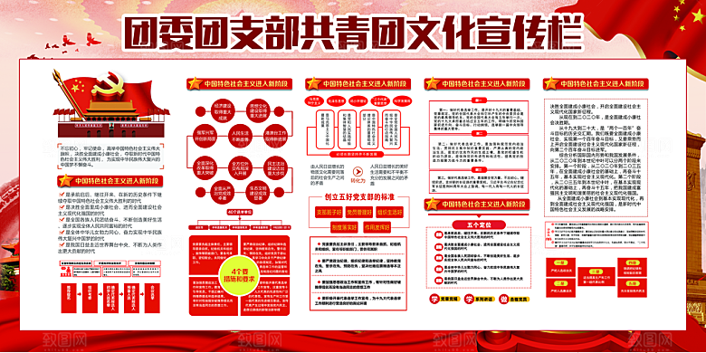 团委团支部党建展板