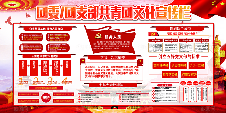 团委团支部党建展板