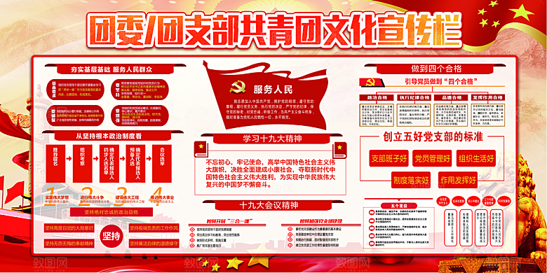 团委团支部党建展板