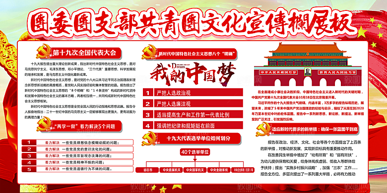 团委团支部党建展板