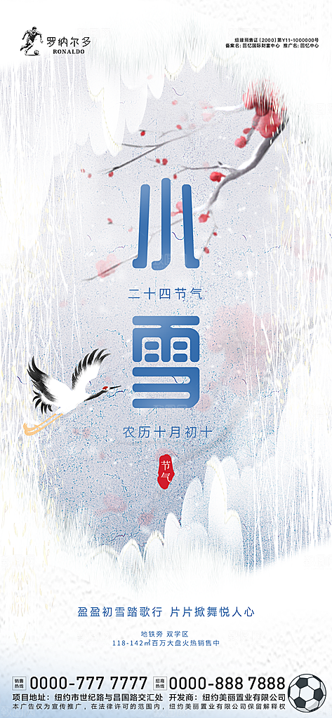 地产小雪节气刷屏