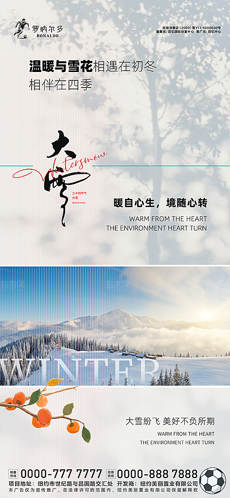 地产大雪节气海报