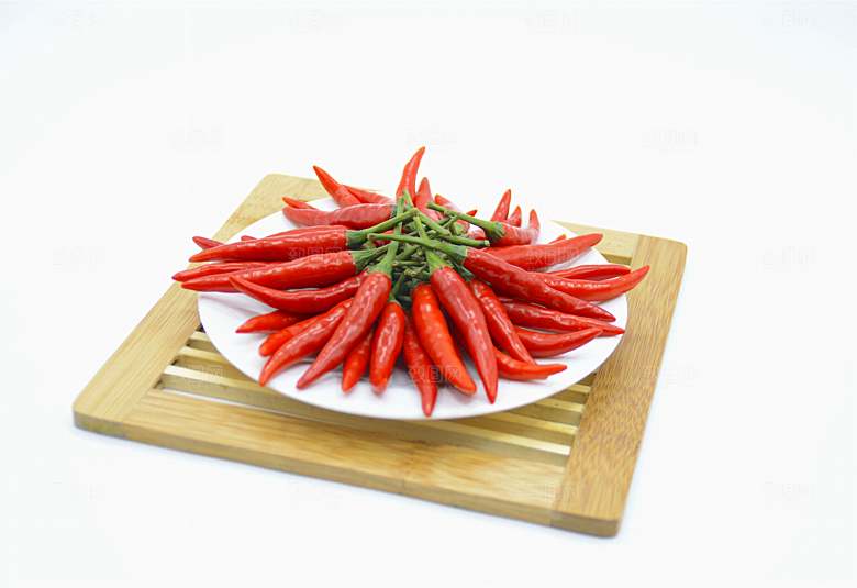 红色小米椒特写图片