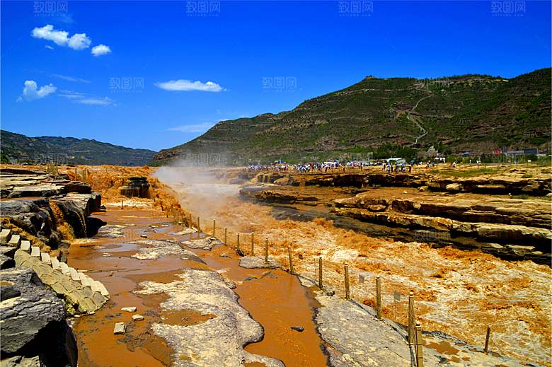 黄河壶口瀑布黄河水