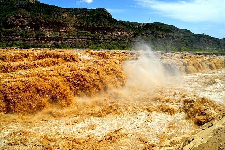黄河壶口瀑布黄河水