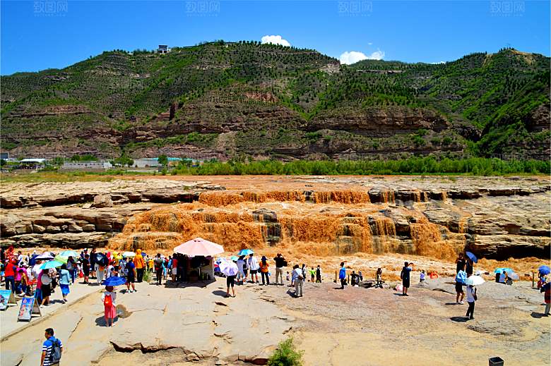 黄河壶口瀑布黄河水