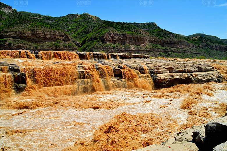 黄河壶口瀑布黄河水