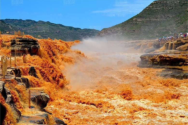 黄河壶口瀑布黄河水