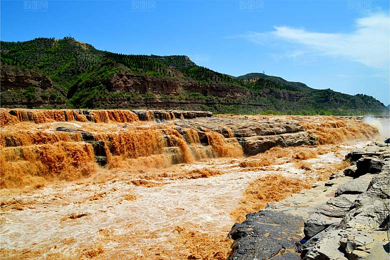 黄河壶口瀑布黄河水