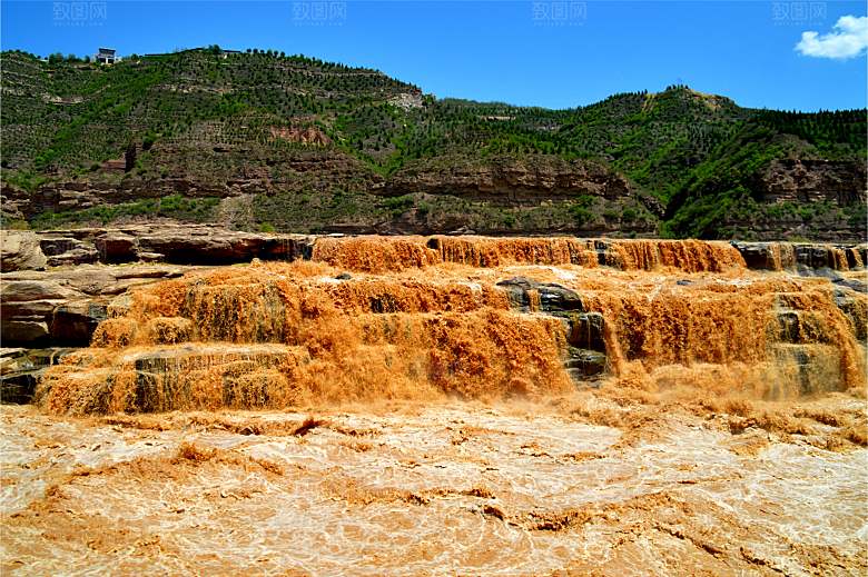 黄河壶口瀑布黄河水