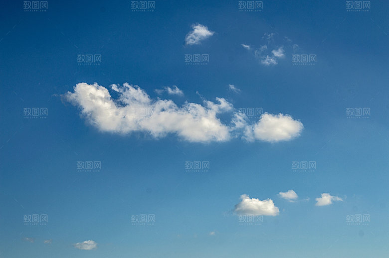 水彩天空蓝天白云