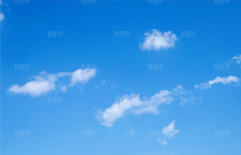 水彩天空蓝天白云