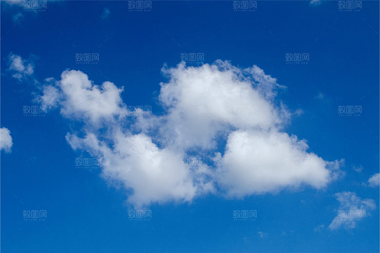水彩天空蓝天白云