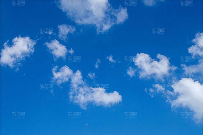 水彩天空蓝天白云