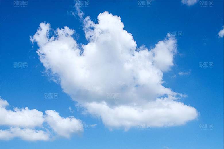 水彩天空蓝天白云
