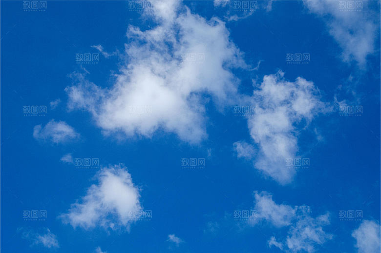 水彩天空蓝天白云