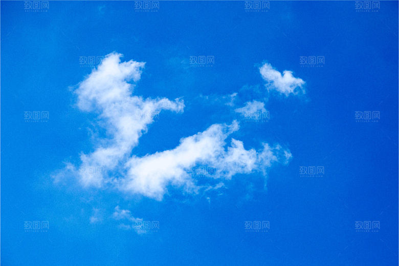 水彩天空蓝天白云
