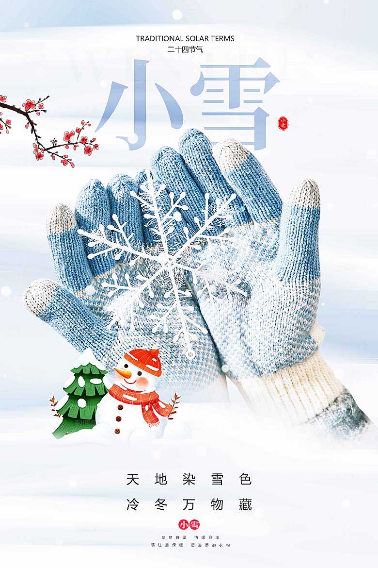 二十四节气小雪海报