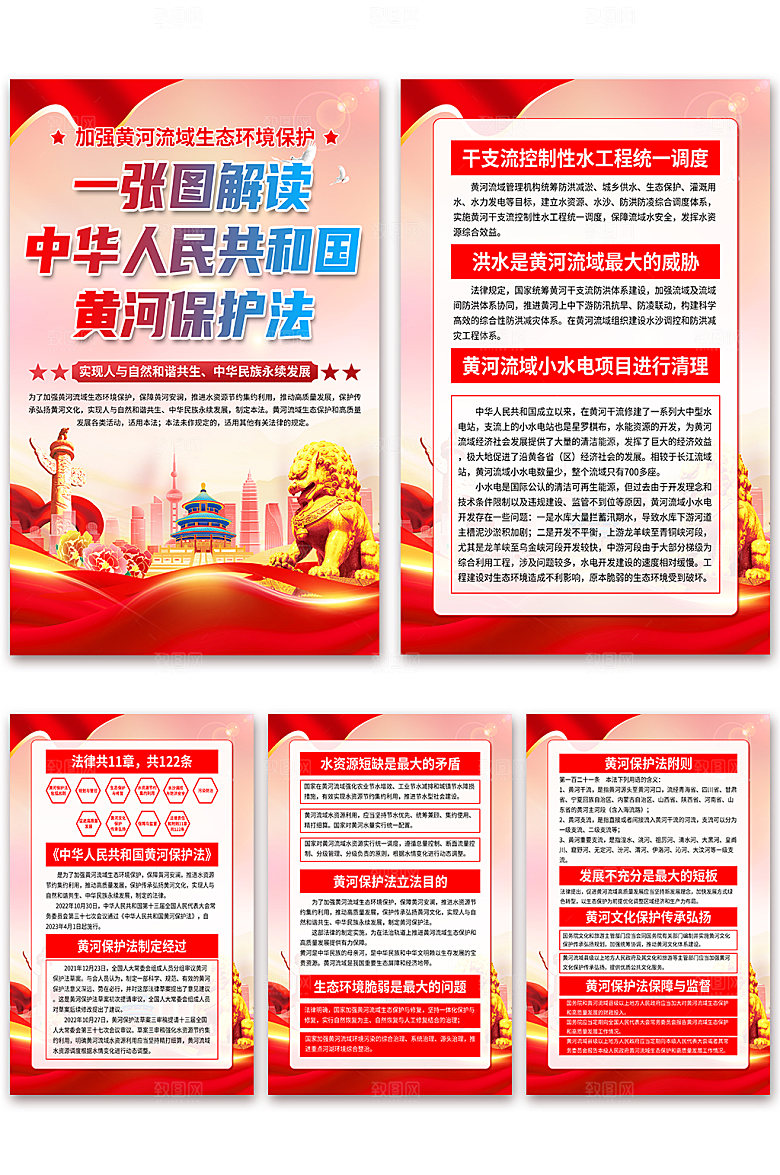 中华人民共和国黄河保护法海报