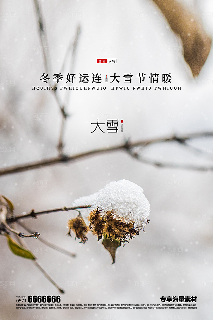 大雪二十四节气海报