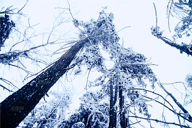 湖南 张家界天门山雪景