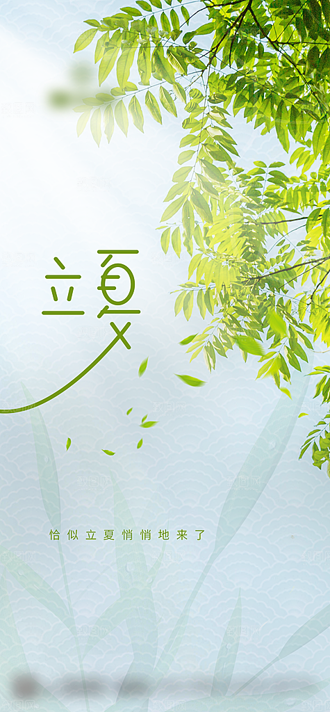 立夏二十四节气创意海报