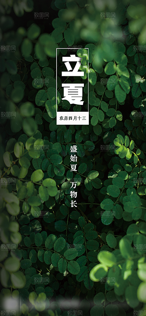 立夏二十四节气创意海报