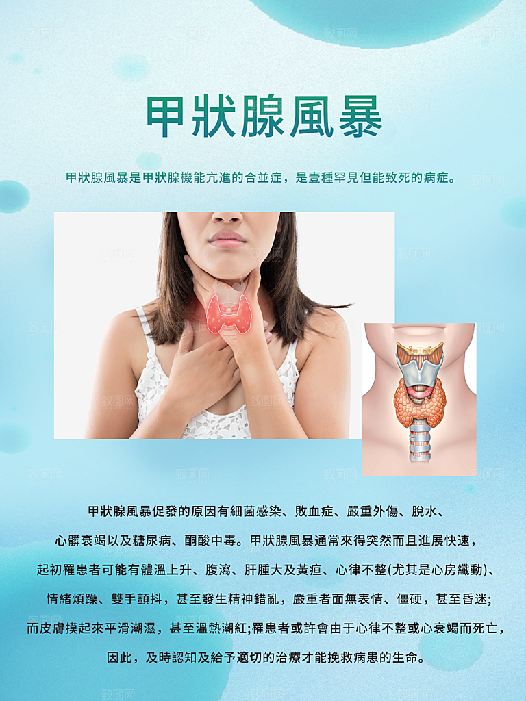甲狀腺風暴小图繁体字海报