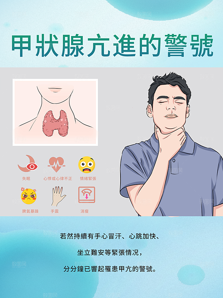 甲狀腺亢進的警號小图繁体字海报