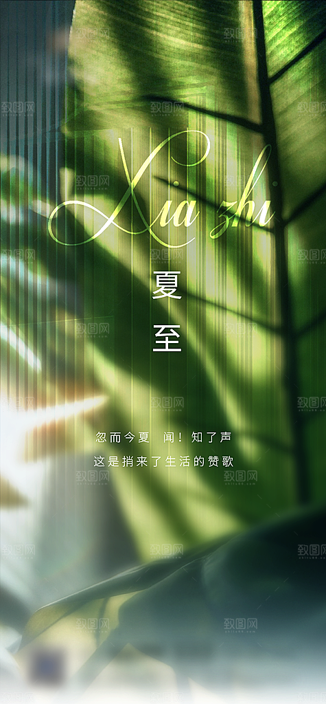 夏至未至二十四节气创意海报